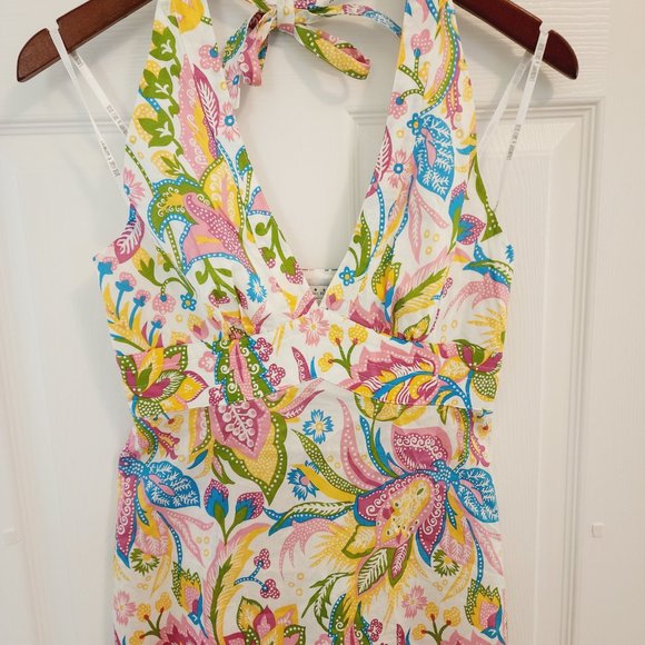 Paisley Multi-color Halter Top Size XS Laundry by Shelli Segal - Picture 9 of 16